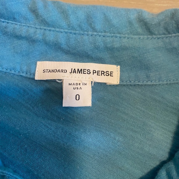 JAMES PERSE knit turquoise shirt in size 0 - Picture 4 of 7